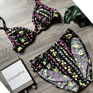 Rare! Vintage 90s Victoria’s Secret high waisted floral bikini